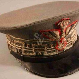 WW2 ITALIAN FASCIST GENERALS PEAKED CAP, SUMMER TYPE WITH WHITE TOP