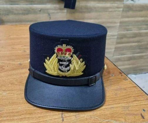 Civil war us navy officer s visored cap bearing the rank lnsignia