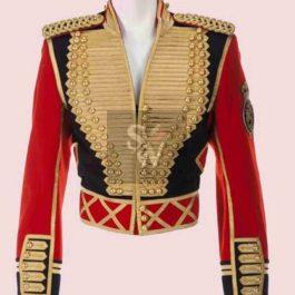 Mans fashion jacket, Michael Jackson leave me alone Military officer Jacket with gold Braiding