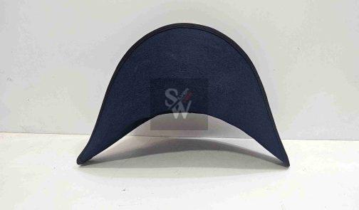 Italian Bicorne with black Trim - Italian Cocked Hat - Red White green Cockade