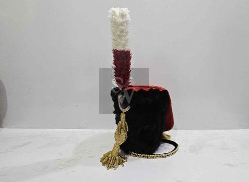 British 11th Hussars Busby with red and white hackel - Image 4