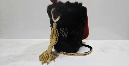 British 11th Hussars Busby with red and white hackel - Image 3