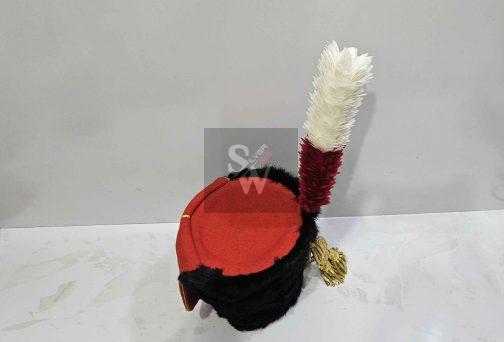 British 11th Hussars Busby with red and white hackel - Image 2