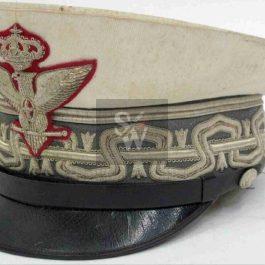 WW2 ITALIAN FASCIST GENERALS PEAKED CAP, SUMMER TYPE WITH WHITE TOP