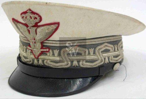 WW2 ITALIAN FASCIST GENERALS PEAKED CAP, SUMMER TYPE WITH WHITE TOP - Image 2