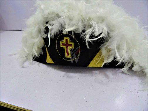 Masonic Knights Templar Sir Knight Chapeau - Deluxe (SKC-200) ARTIFICIAL FUR - Image 2