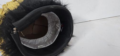 Napoleonic Shako Helmet original  bearskin(Golden coard with black plume) - Image 2