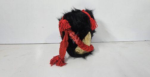Napoleonic Shako Helmet original  bearskin(RED coard with black plume) - Image 2