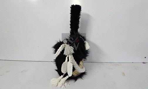 Napoleonic Shako Helmet original  bearskin(white coard with black plume) - Image 4