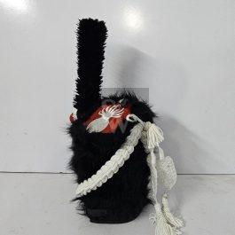 Napoleonic Shako Helmet original  bearskin(white coard with black plume)