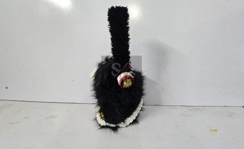 Napoleonic Shako Helmet original  bearskin(white coard with black plume) - Image 5